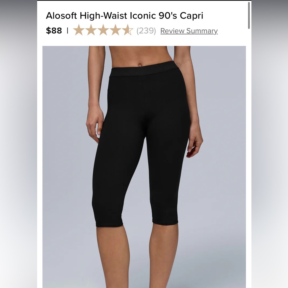 ALO Yoga Black High-Waist Capris